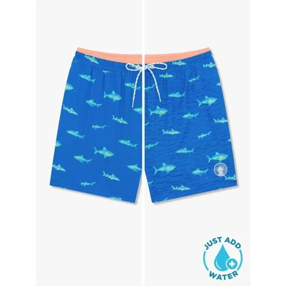 Chubbies The Secret Tides Youth Magic Classic Mesh Lined Swim Trunks Sharks XL